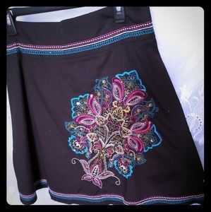 ♡4 for 20♡Colorful embroidered a line skirt